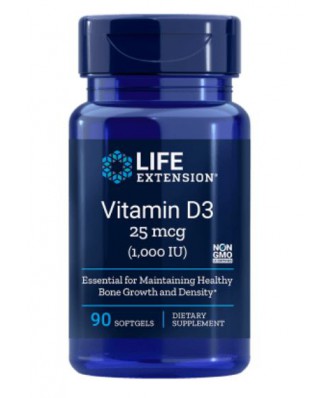 Vitamine D3, 1,000 Iu 90 Softgels - LifeExtension