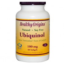 Healthy Origins, Ubiquinol, neue Soja frei, GVO-Formel, 100 mg, 60 Kapseln
