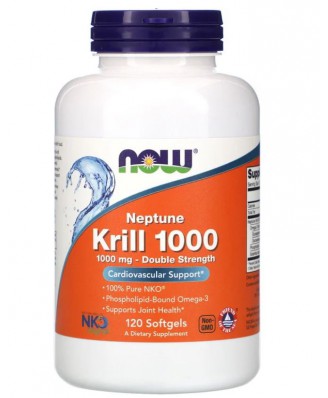 Neptune Krill 1000- 1000 mg (120 softgels) - Now Foods