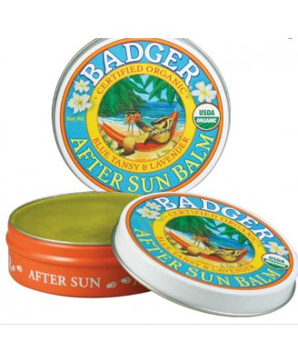 Biologische After Sun Balm, blaue Rainfarn & Lavendel (21g) - Badger