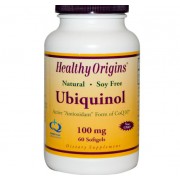 Healthy Origins, Ubiquinol, neue Soja frei, GVO-Formel, 100 mg, 60 Kapseln