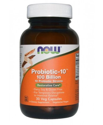 Probiotic 10 - 100 Billion (30 Vegetarian Capsules) - Now Foods