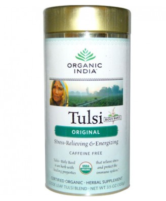 Organic India, Tulsi Tee, Lose Blatt Blend, Originale, Koffeinfreie, 3,5 oz (100 g)