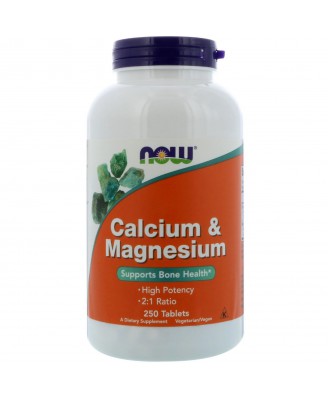 Now Foods, Calcium & Magnesium (2:1), 250 Tablets
