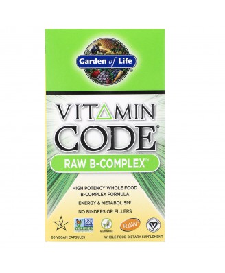 Vitamin Code - Raw B-Complex (60 Vegetarian Capsules) - Garden of Life