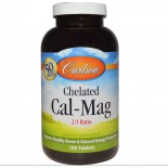 Carlson Labs, Chelated Cal-Mag, 180 Tabletten