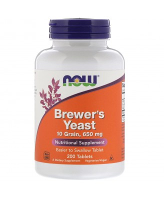Now Foods, Brewer's Yeast, 650 mg, 200 Tablets