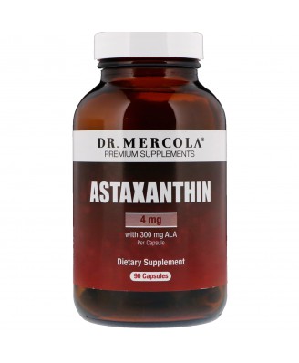 Dr. Mercola, Premium Supplements, Astaxanthine, 90 Licaps Capsules