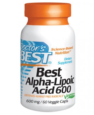 Doctor's Best, besten Alpha-Liponsäure 600 mg, 60 Veggie Caps