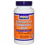 Now Foods, Echinacea & Goldenseal Root, 225/225 mg Blend, 100 Capsules