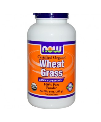 Certified Organic Wheat Grass (255 Gram) - Now Foods