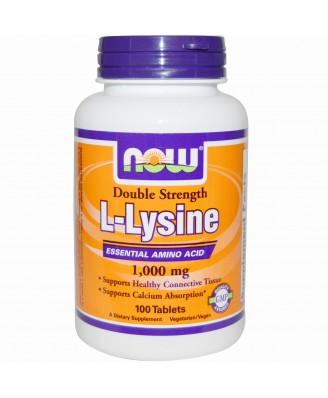 Now Foods, L-Lysine, 1,000 mg, 100 Tablets