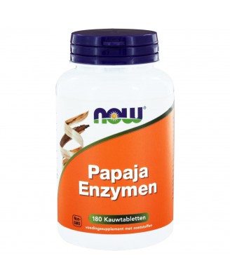 Papaja Enzymen  (180 kauwtabs) - NOW Foods