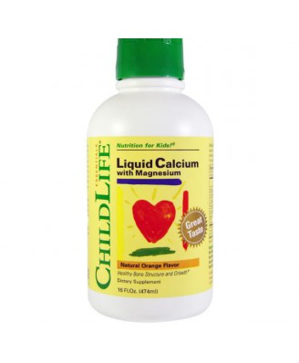 ChildLife, Essentials, Calcium Liquid mit Magnesium, natürliches Orangen-Aroma, 16 fl oz (474 ml)