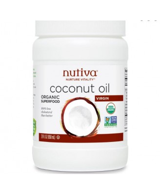 Nutiva, organische kaltgepresstes Kokosöl, 29 fl oz (858 ml)