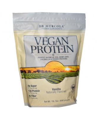 Dr. Mercola, Vegane Protein Vanille, 1 lb 5 oz (690 g)