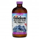 Liquid Calcium Magnesium Citrate Plus Vitamin D3 - Natural Blueberry Flavor (472 ml) - Bluebonnet Nutrition