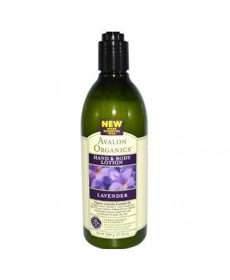 Avalon Organics, Hand & Bodylotion, Lavendel, 12 Unzen (340 g)