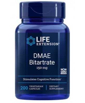 DMAE Bitartrate 150 mg (200 Veggie Capsules) - Life Extension