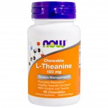 L-Theanine 100 mg (90 chewable tablets) - Now Foods